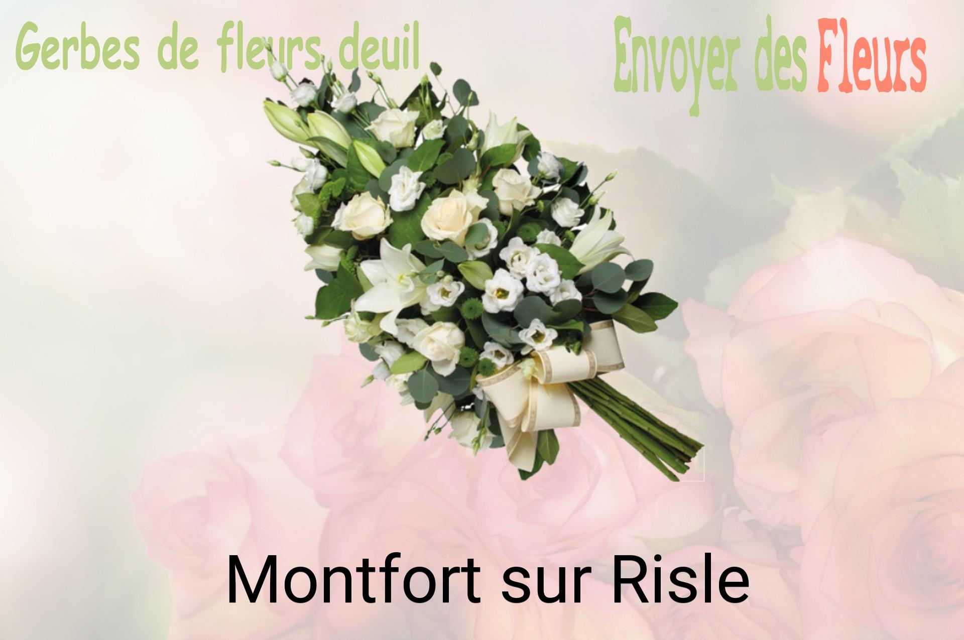 Gerbe de fleurs de deuil livrée à Montfort-sur-Risle